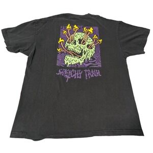 Lurking Class by Sketchy Tank Mushroom Skull Lava Lamp WELLWORN T-Shirt - Men XL